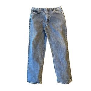 Carhartt Jeans Mens 38x32 Blue Denim Relaxed Fit Light Wash B160 DST Made In USA